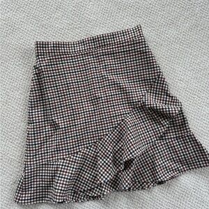 Plaid Ruffle Skirt